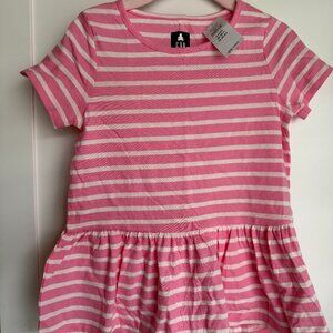 NWT Striped Pink GAP Peplum Top Sizes 3y/4y/5y